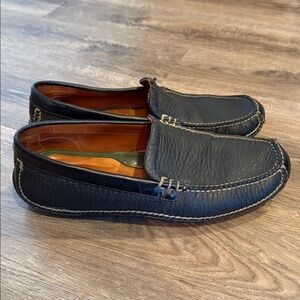 H.S. Trask Black Leather Driving Shoe Size 13